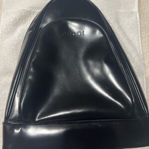 Gucci Black Leather Backpack